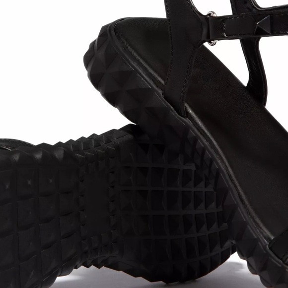 Black studded strappy sandal - Picture 5 of 7